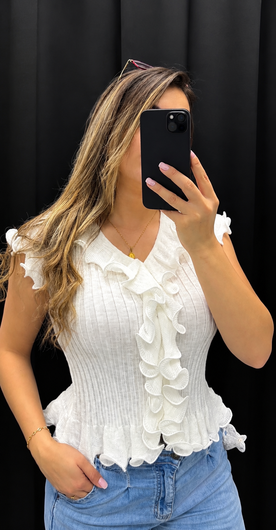 Blusa de calada con volantes