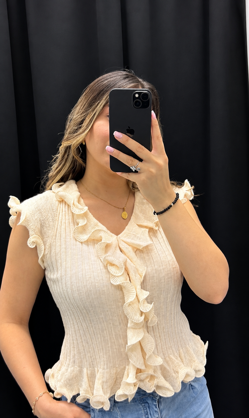 Blusa de calada con volantes